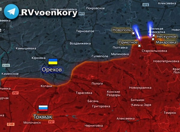 4.06.2023 — бои, обстановка на Запорожском фронте Украины